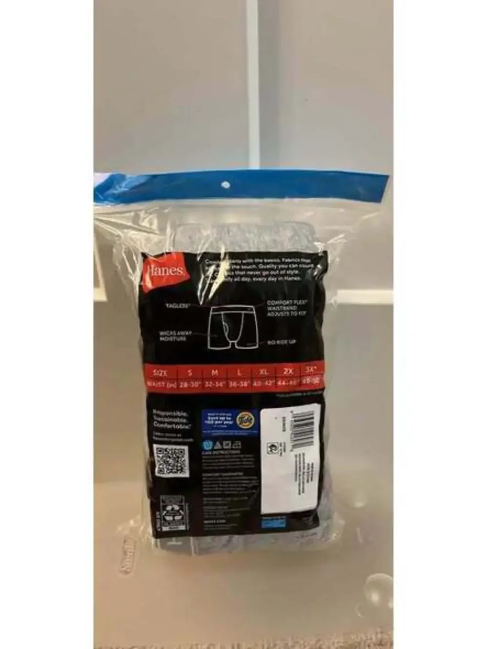 Hanes pack of 5 tagless boxer briefs men’s size large
